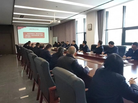 闫庆禹同道到公司发展党建联系辅导讲党课和集体廉政发言